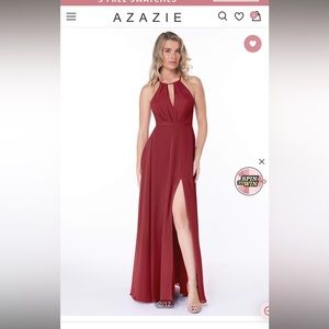 Azazie Evalleen Bridesmaids Dress - Pomegranate